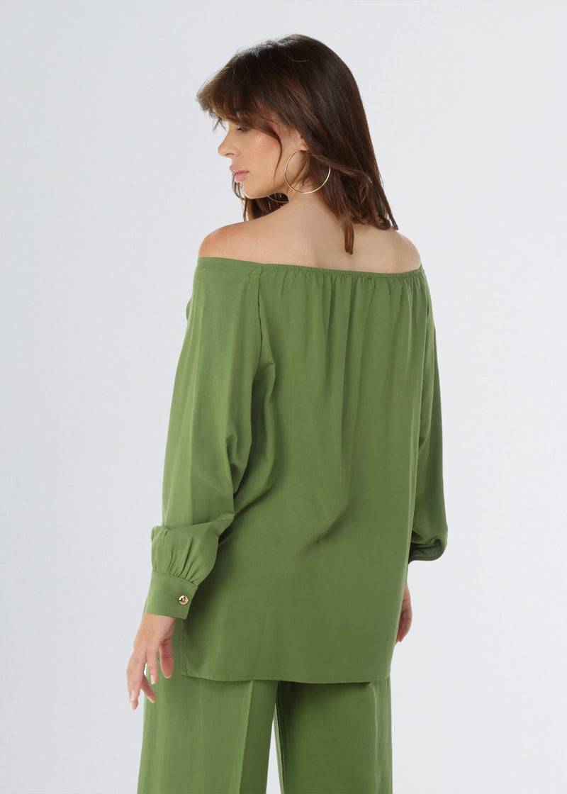 Paola T. Camicia in lino e viscosa Latest stili