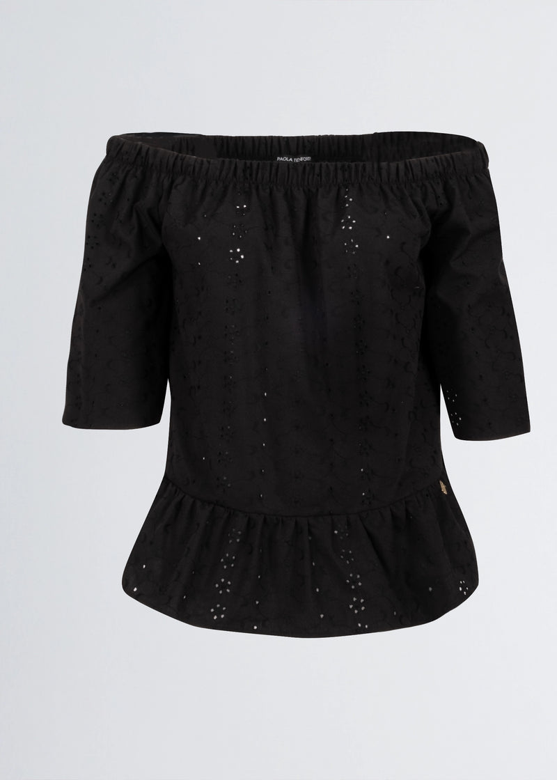 Paola T. Blusa in cotone sangallo Only for today