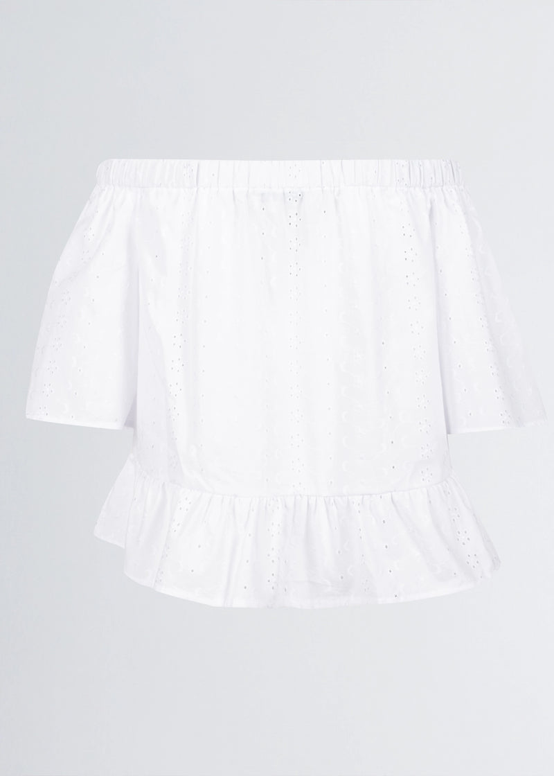 Paola T. Blusa in cotone sangallo Sostegno trimestrale