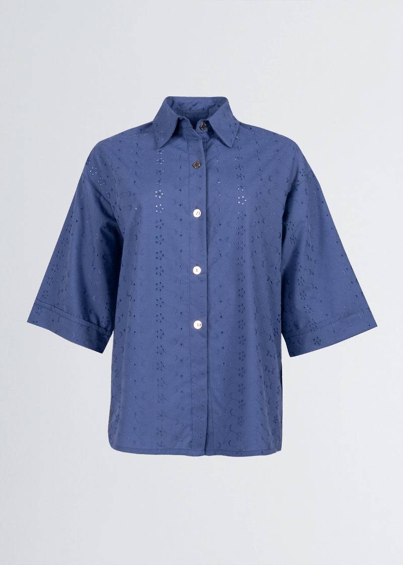 Paola T. Camicia In cotone sangallo Fino al 55% di sconto