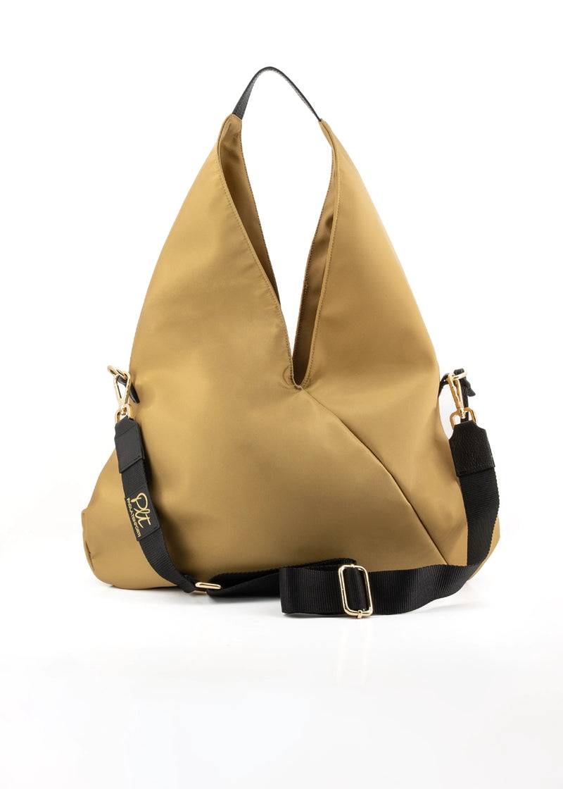Paola T. Sacca hobo in nylon con dettagli oro Prezzo Ridotto