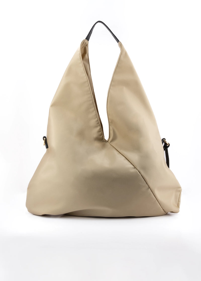 Paola T. Sacca hobo in nylon con dettagli oro Sottocosto