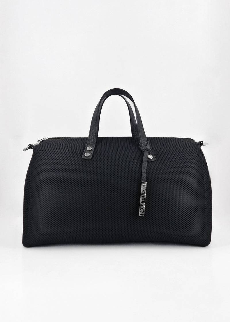 Paola T. Bauletto large in traforato con dettagli argento Online