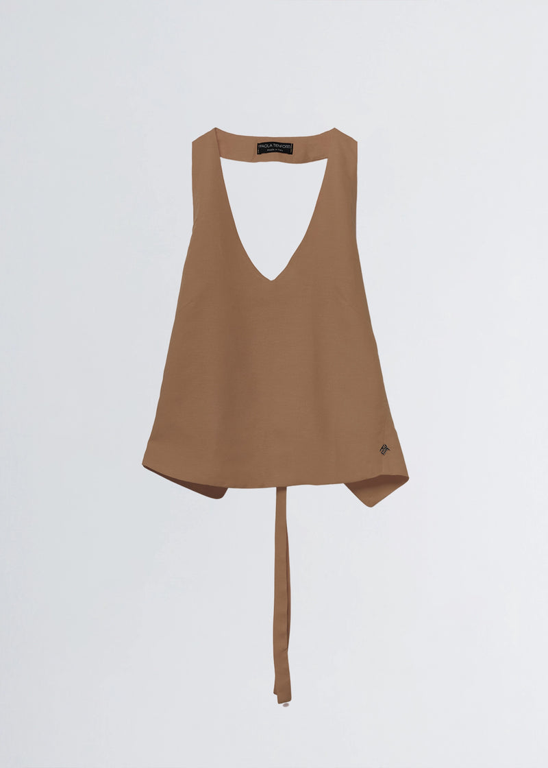 Paola T. Top in lino di viscosa Offerta speciale