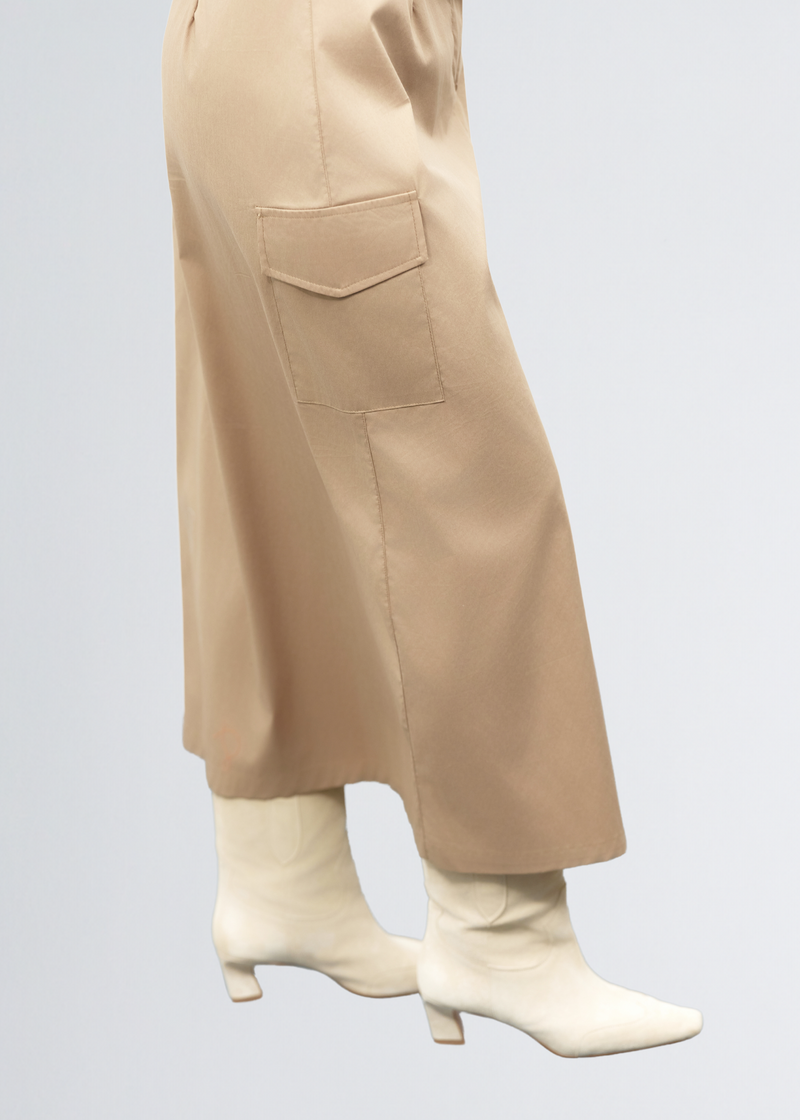Paola T. Gonna in cotone stretch con tasconi Vendita calda