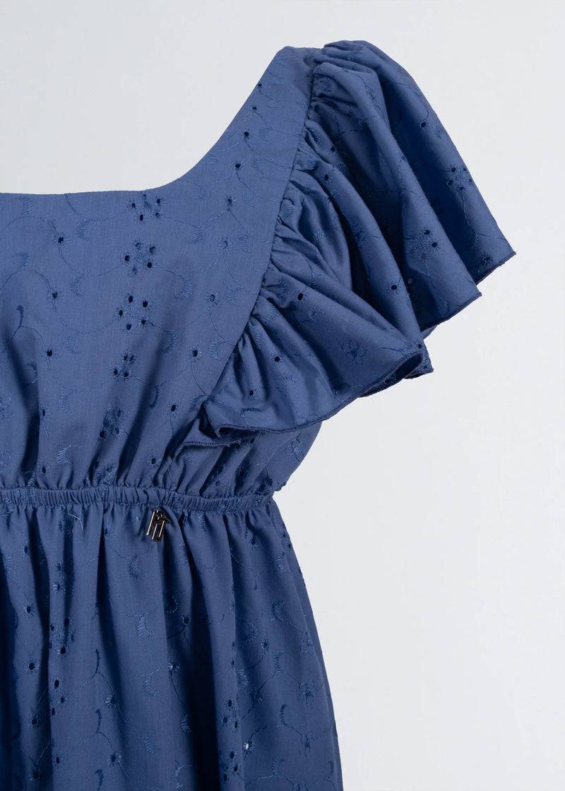 Paola T. Abito lungo in cotone sangallo Fino al 55% di sconto