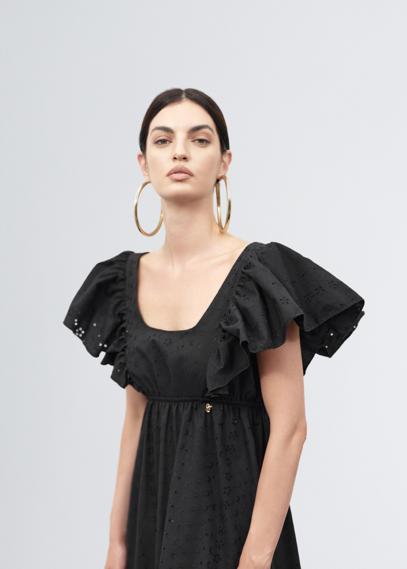 Paola T. Abito lungo in cotone sangallo Discount Store per i nuovi prodotti