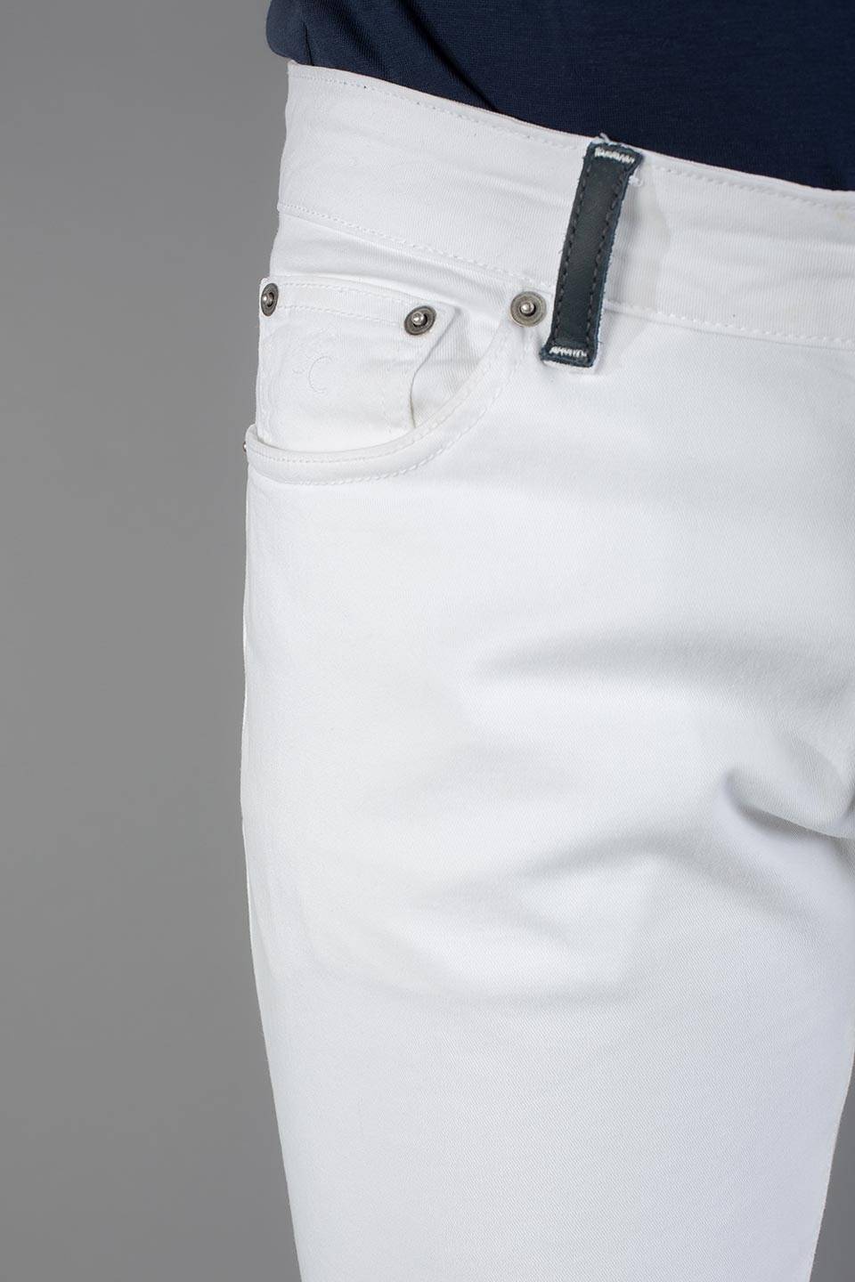 Paul Cortese Gabardine 5 tasche white Saldi