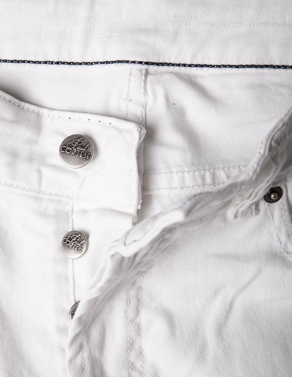 Paul Cortese Gabardine 5 tasche white Saldi