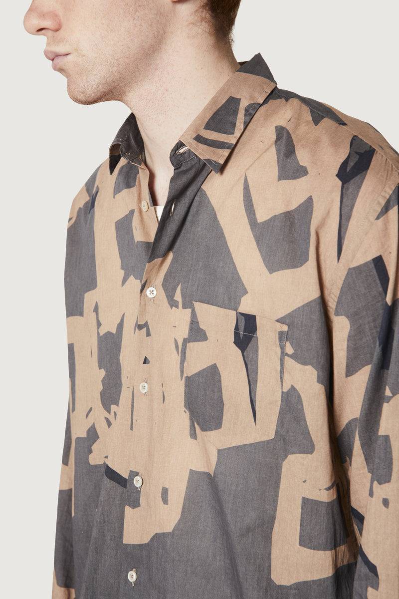 Paura BRUCE OVERSIZED SHIRT MODULO MUD Offerta esclusiva