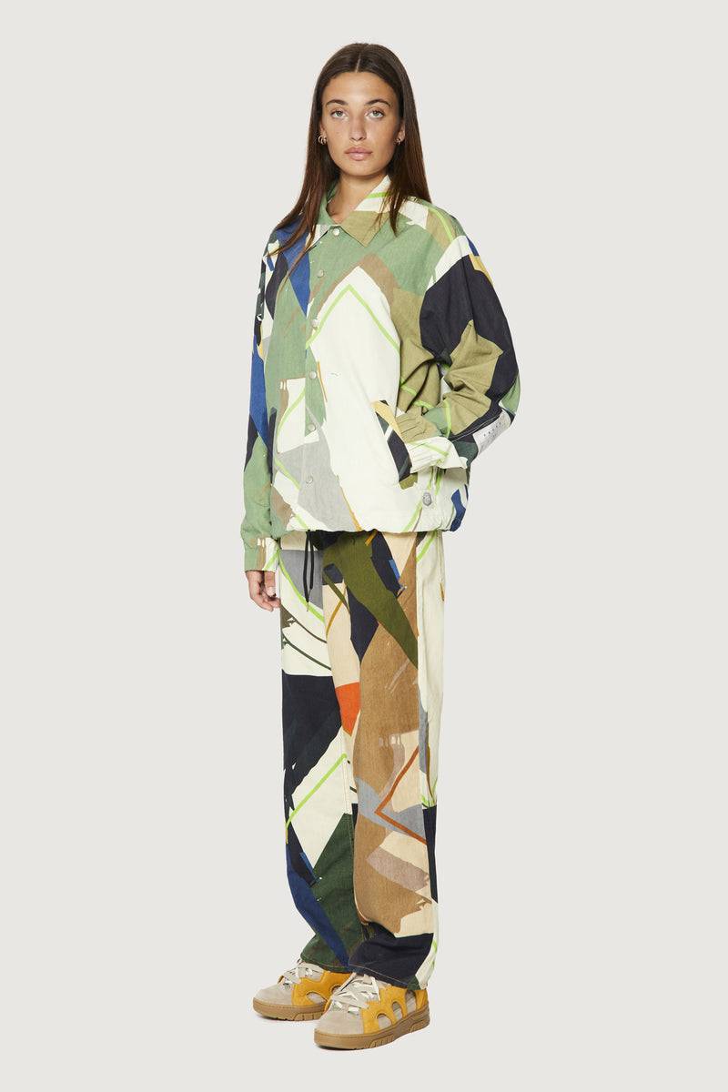 Paura CARA COACH JACKET GREEN CAMO Novità