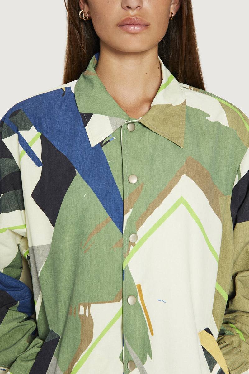 Paura CARA COACH JACKET GREEN CAMO Novità