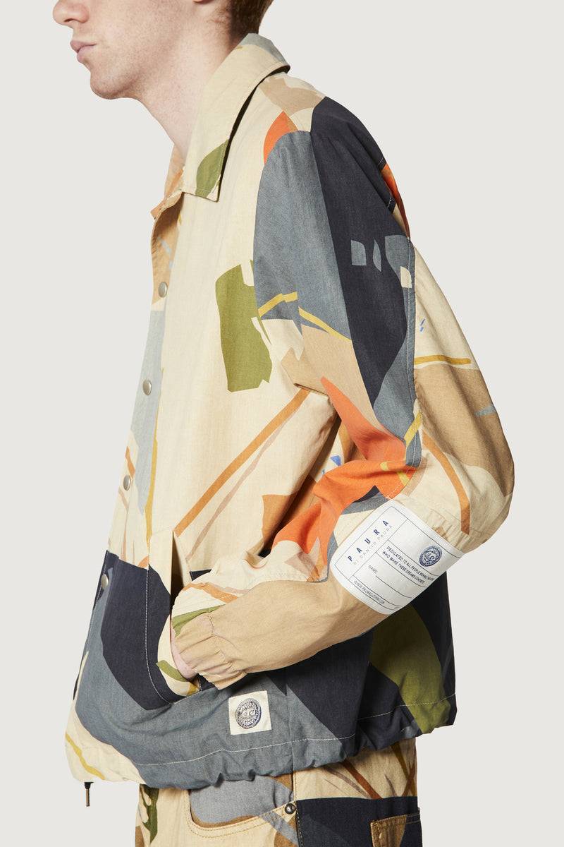 Paura CARA COACH JACKET SAND CAMO Presa