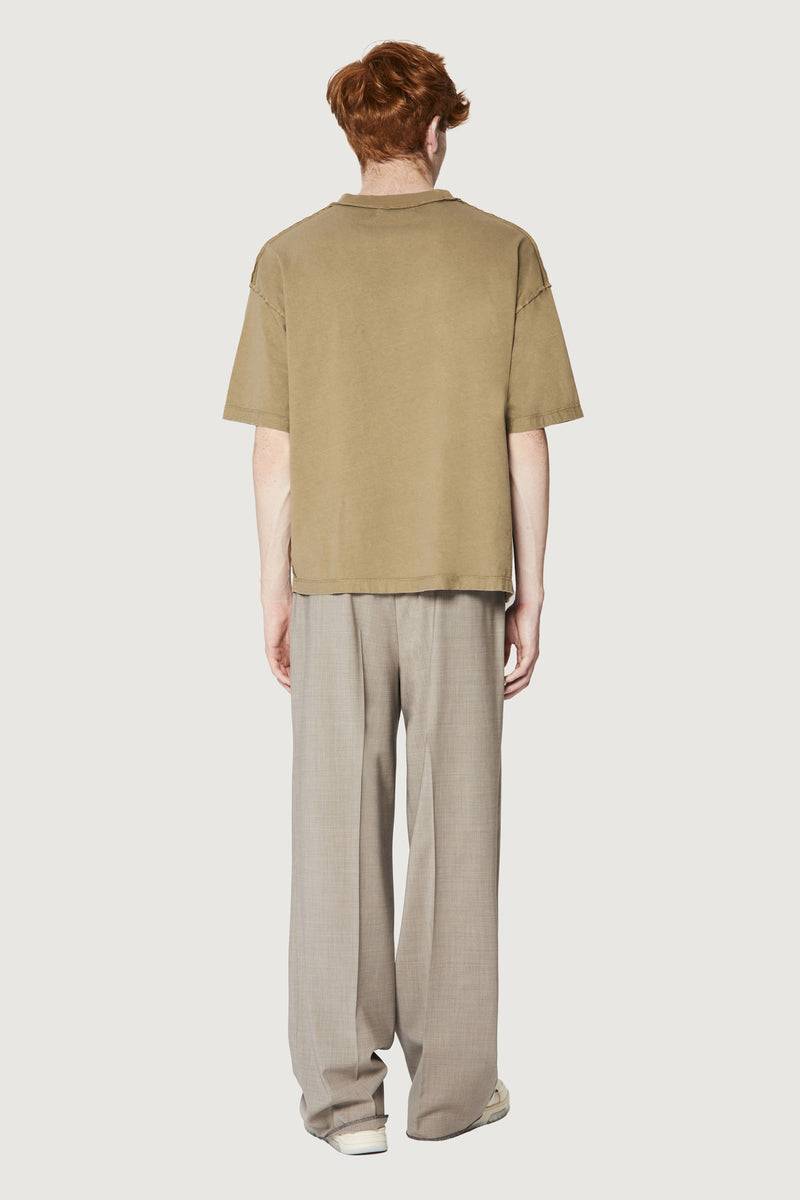 Paura COSTA OVERSIZED T-SHIRT BOLD LOGO MUD In Vendita