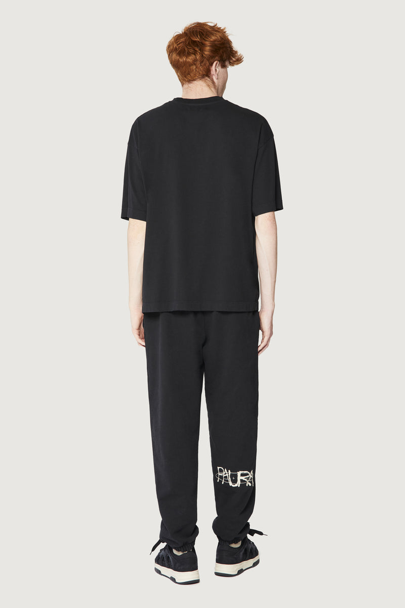 Paura COSTA OVERSIZED T-SHIRT COSMIC LOGO BLACK Saldi