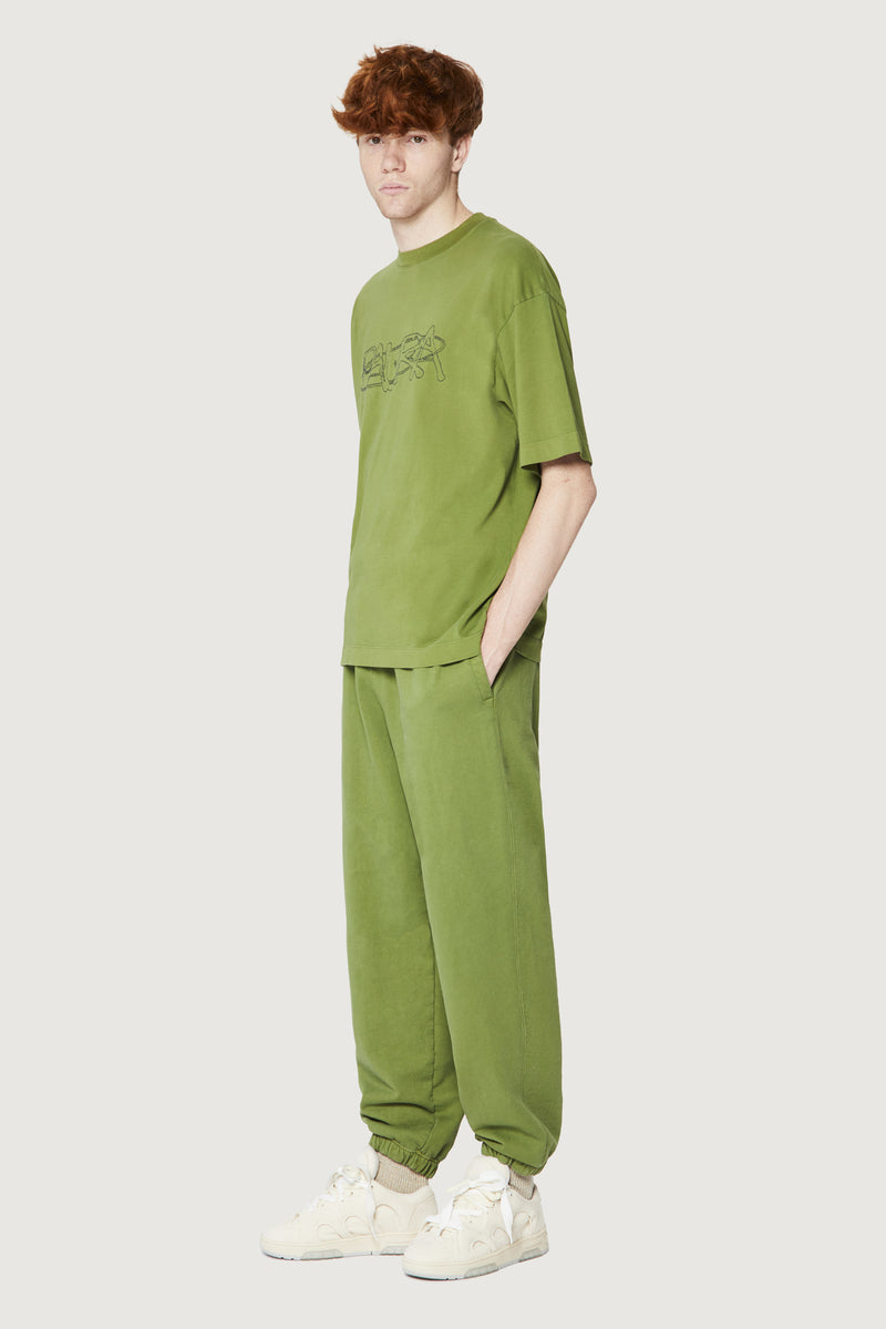 Paura COSTA OVERSIZED T-SHIRT COSMIC LOGO GREEN Offerte