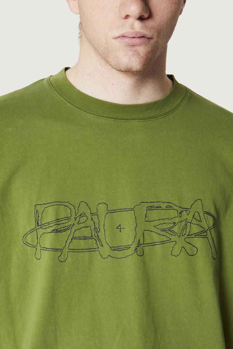 Paura COSTA OVERSIZED T-SHIRT COSMIC LOGO GREEN Offerte