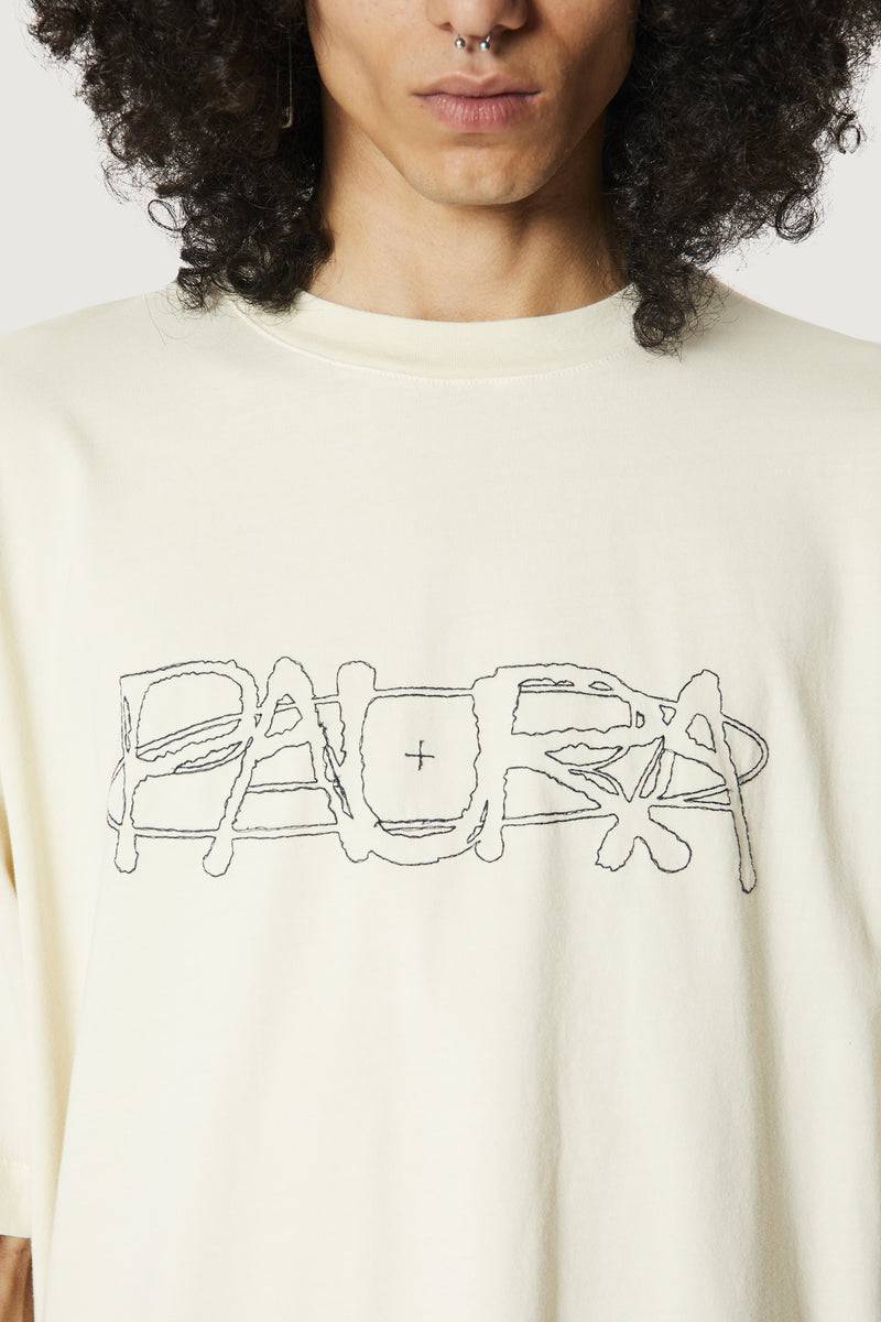 Paura COSTA OVERSIZED T-SHIRT COSMIC LOGO OFF-WHITE Hotsell