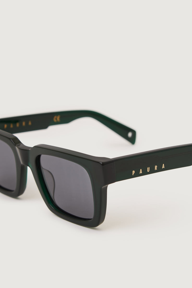 Paura DELIRIO SUNGLASSES BLACK GREEN/GREY LENS Vendite Flash