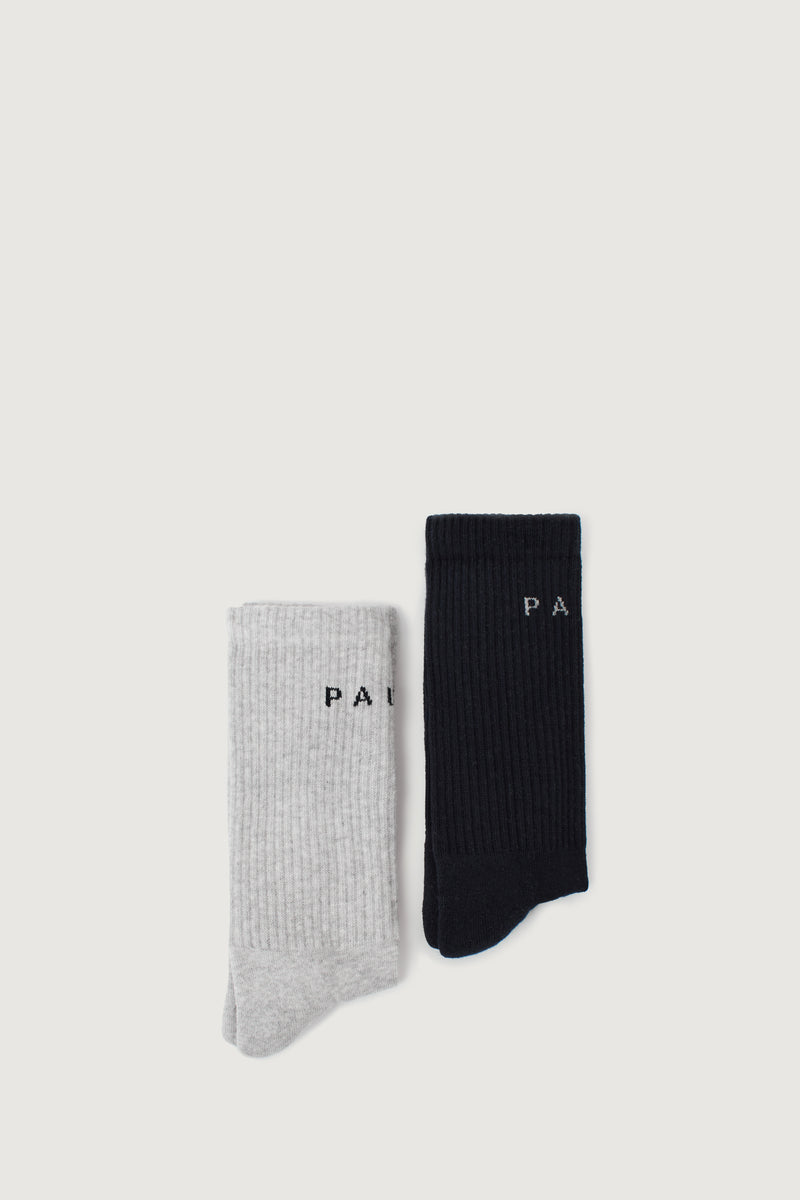 Paura ZEO SOCKS BI-PACK MELANGE GREY/NAVY BLUE Qualità