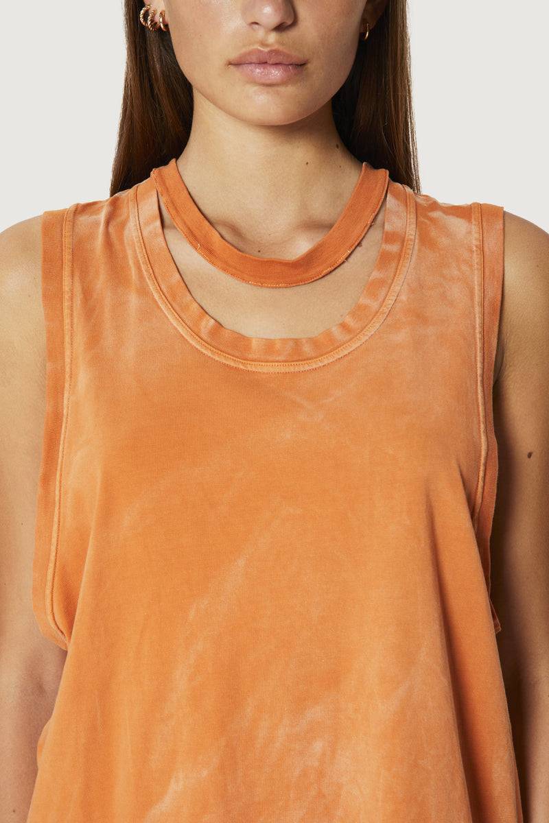 Paura HUGO TANK TOP ORANGE Prezzo Ridotto