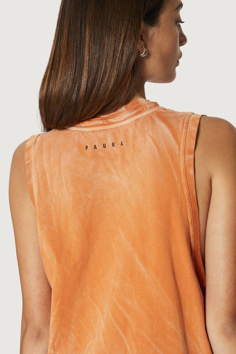 Paura HUGO TANK TOP ORANGE Prezzo Ridotto
