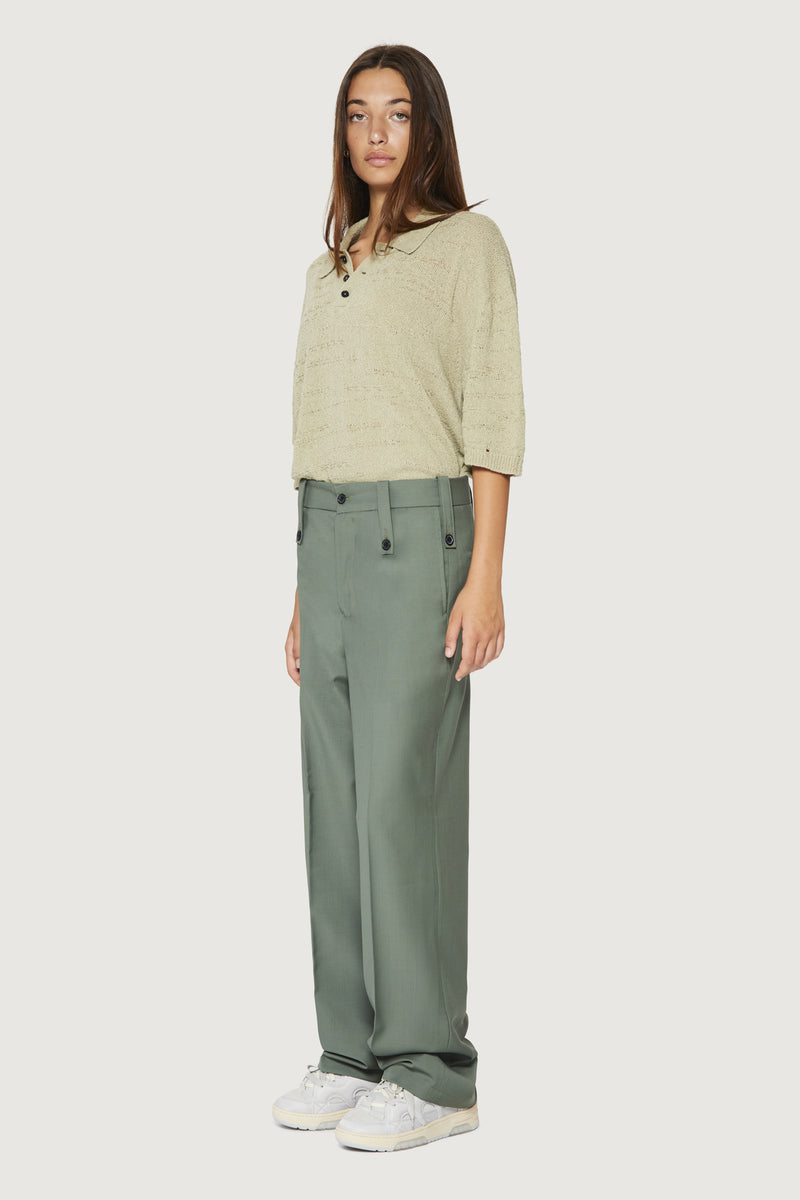 Paura KYROS CLASSIC PANTS SAGE Vendite Flash