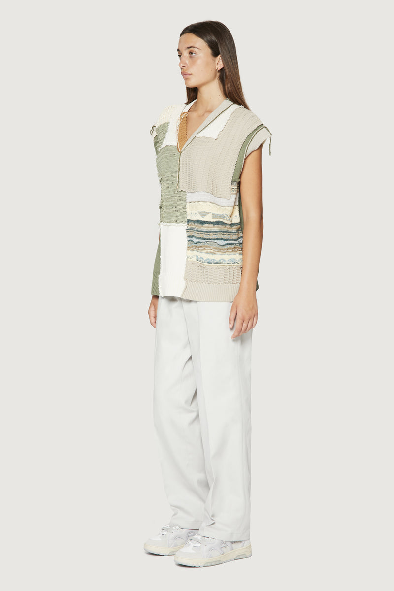 Paura NABIL PATCHWORK VEST MULTICOLOR Negozio