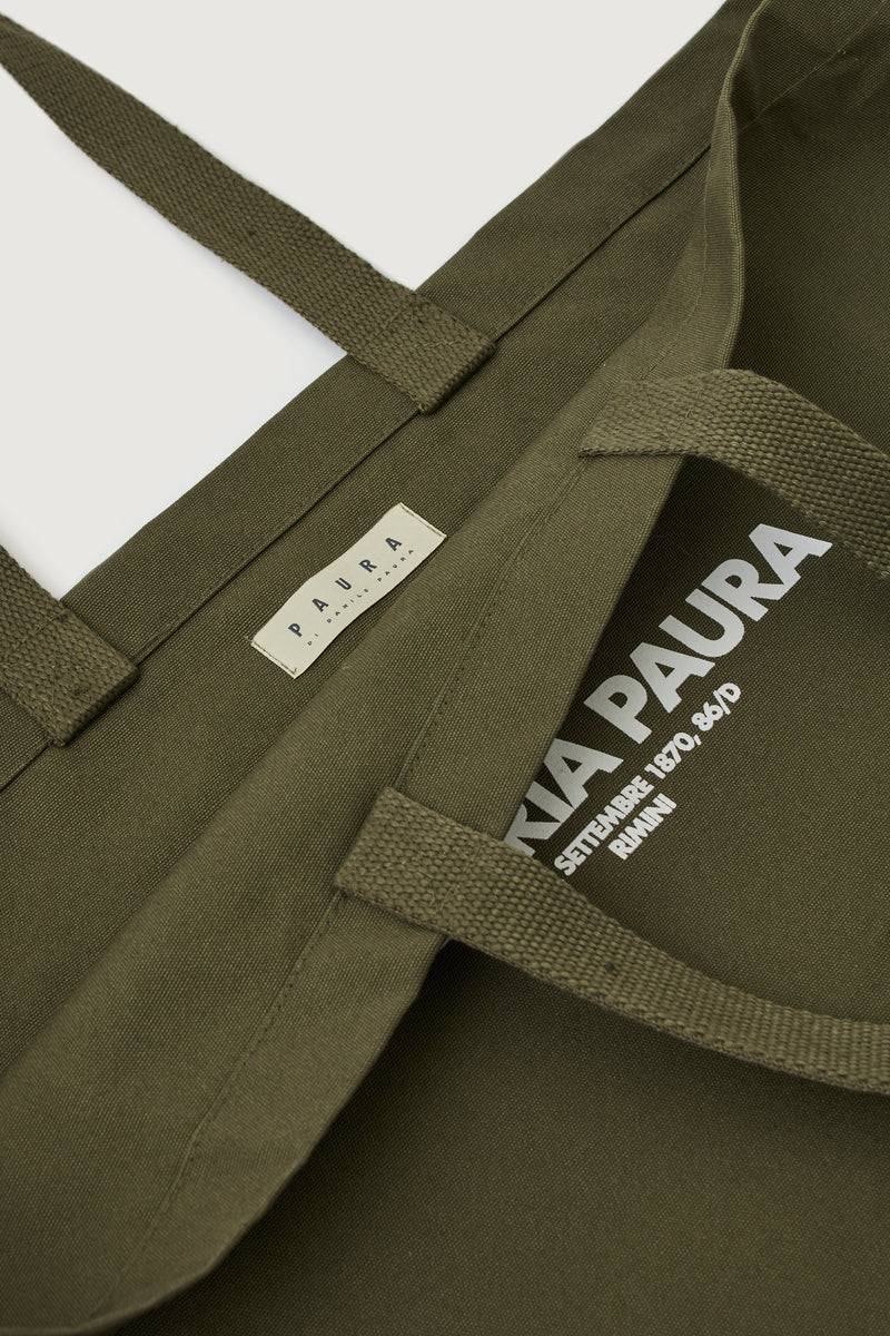 Paura NORA TOTE BAG MILITARY GREEN In Saldo