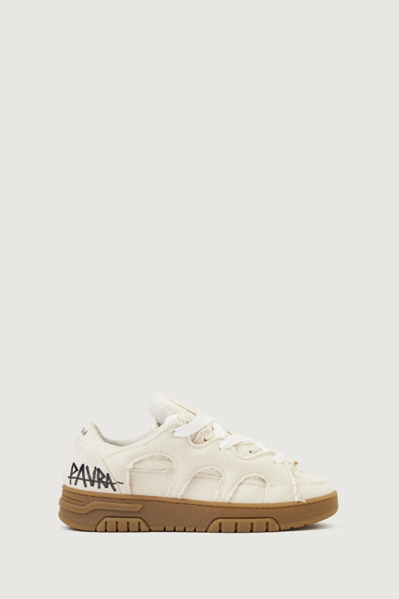Paura SANTHA X PAURA MODEL 1 - OFF WHITE DESTROYED Qualità Garantita