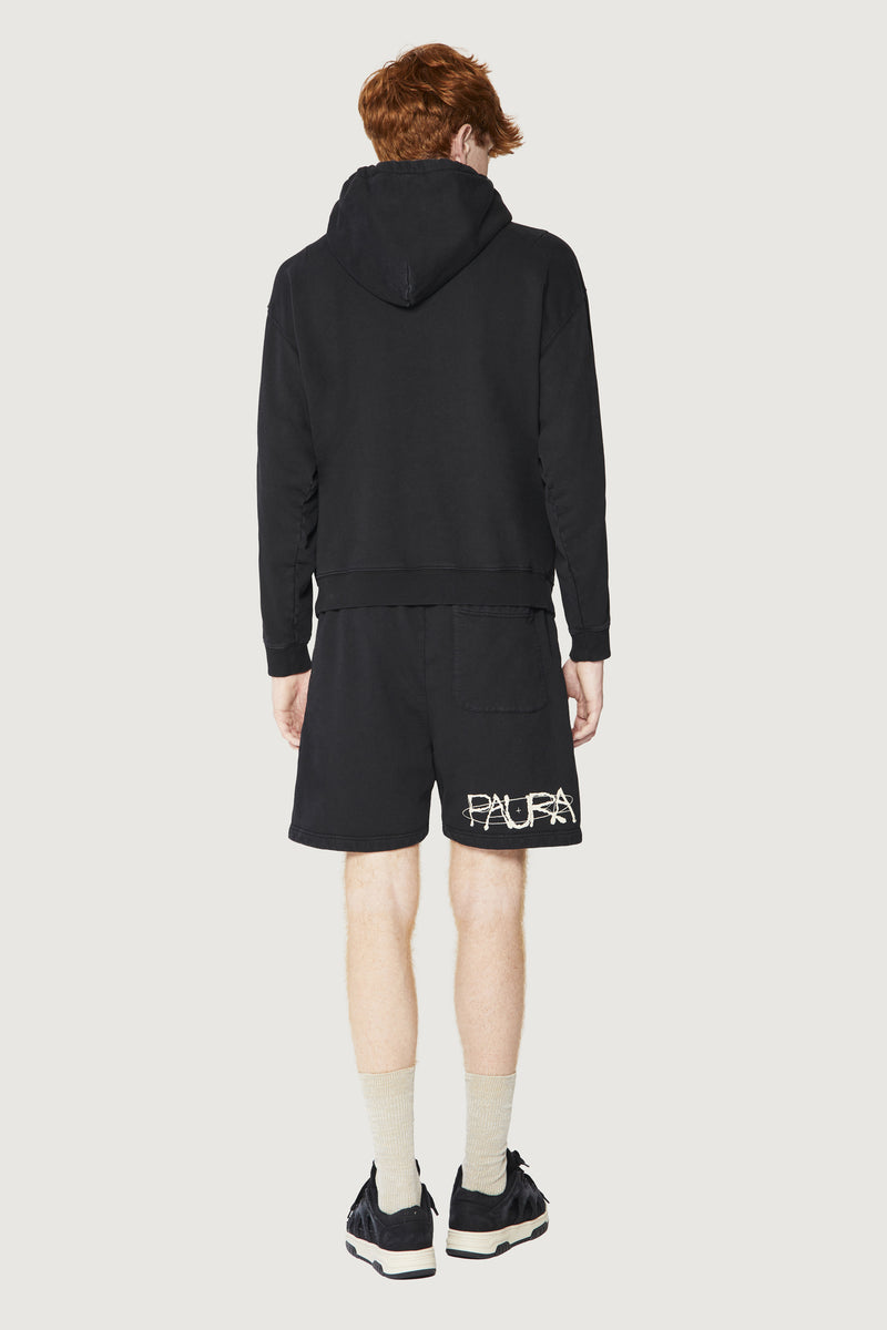 Paura SANTI HOODIE SWEATSHIRT COSMIC LOGO BLACK Negozi Online