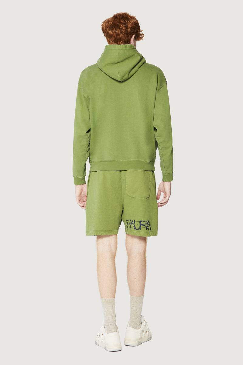 Paura SANTI HOODIE SWEATSHIRT COSMIC LOGO GREEN Affare Del Giorno