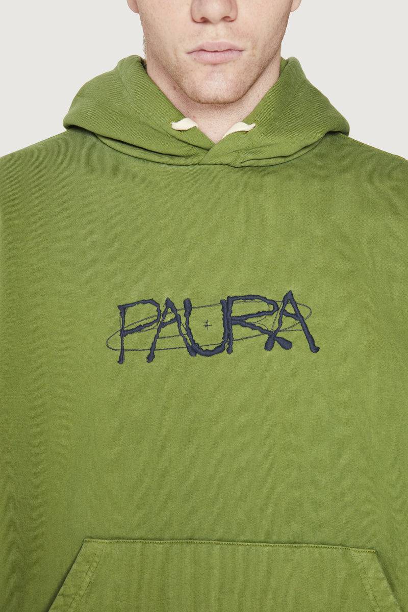 Paura SANTI HOODIE SWEATSHIRT COSMIC LOGO GREEN Affare Del Giorno