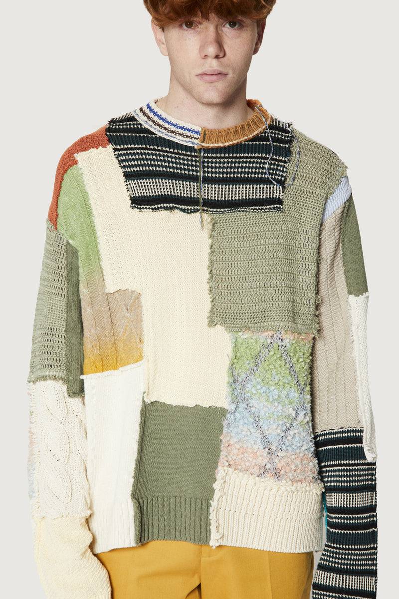 Paura UTOPIA PATCHWORK SWEATER MULTICOLOR Prezzo Ridotto