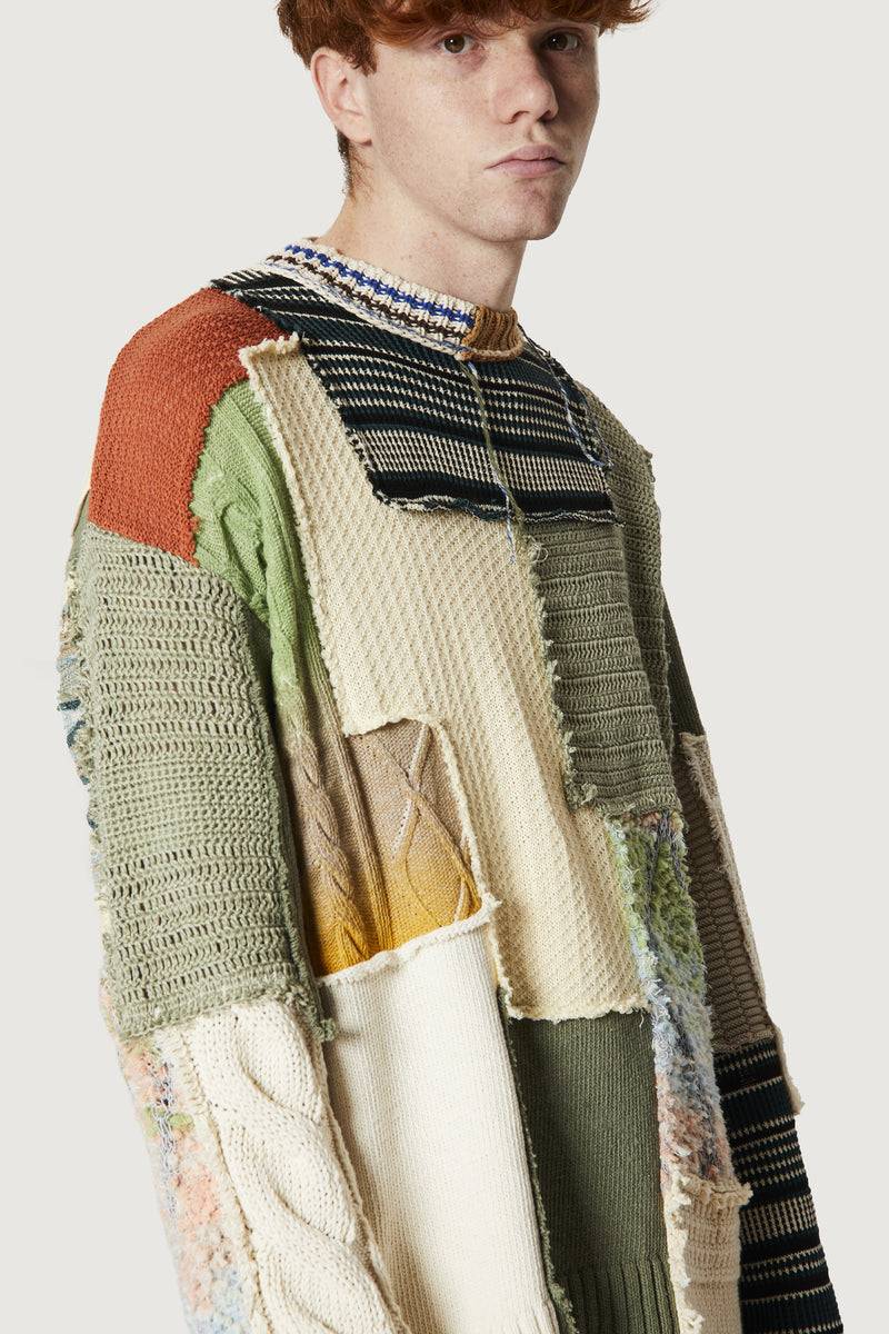 Paura UTOPIA PATCHWORK SWEATER MULTICOLOR Prezzo Ridotto
