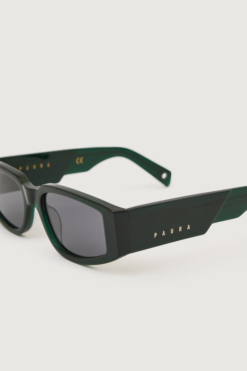Paura VEGAS SUNGLASSES BLACK GREEN/GREY LENS Sottocosto