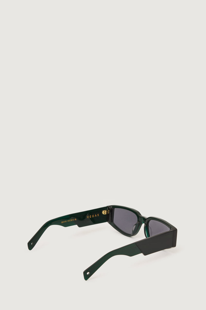 Paura VEGAS SUNGLASSES BLACK GREEN/GREY LENS Sottocosto