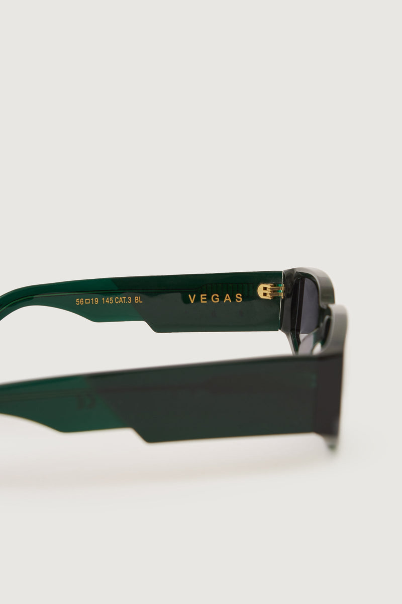Paura VEGAS SUNGLASSES BLACK GREEN/GREY LENS Sottocosto