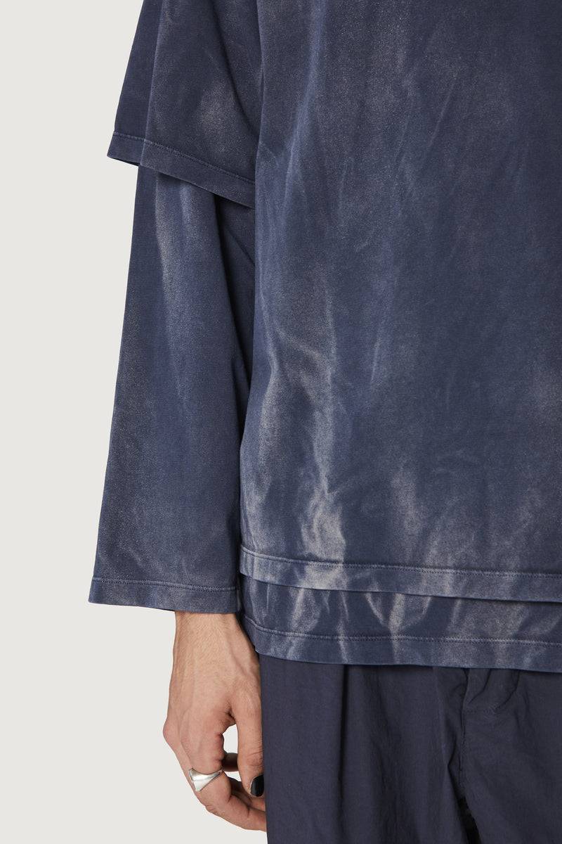 Paura ZENO DOUBLE LAYER LONGSLEEVE DARK BLUE Online