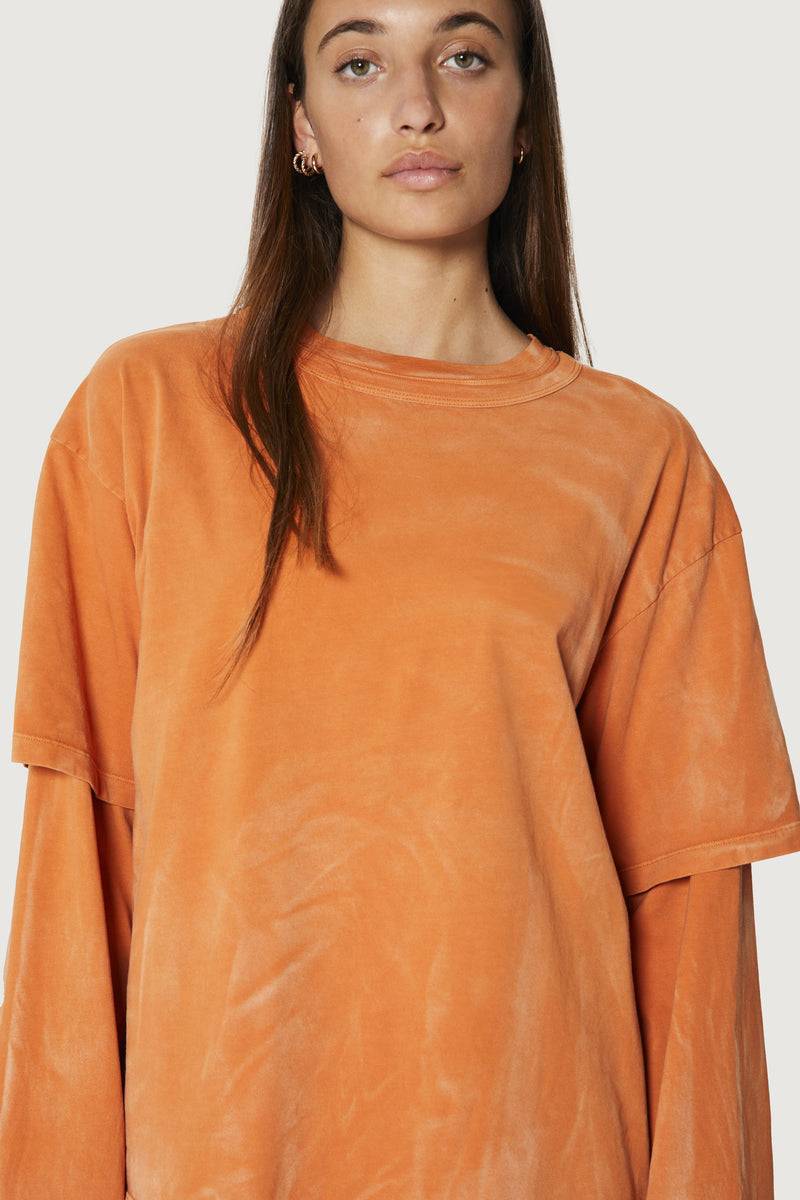 Paura ZENO DOUBLE LAYER LONGSLEEVE ORANGE Outlet