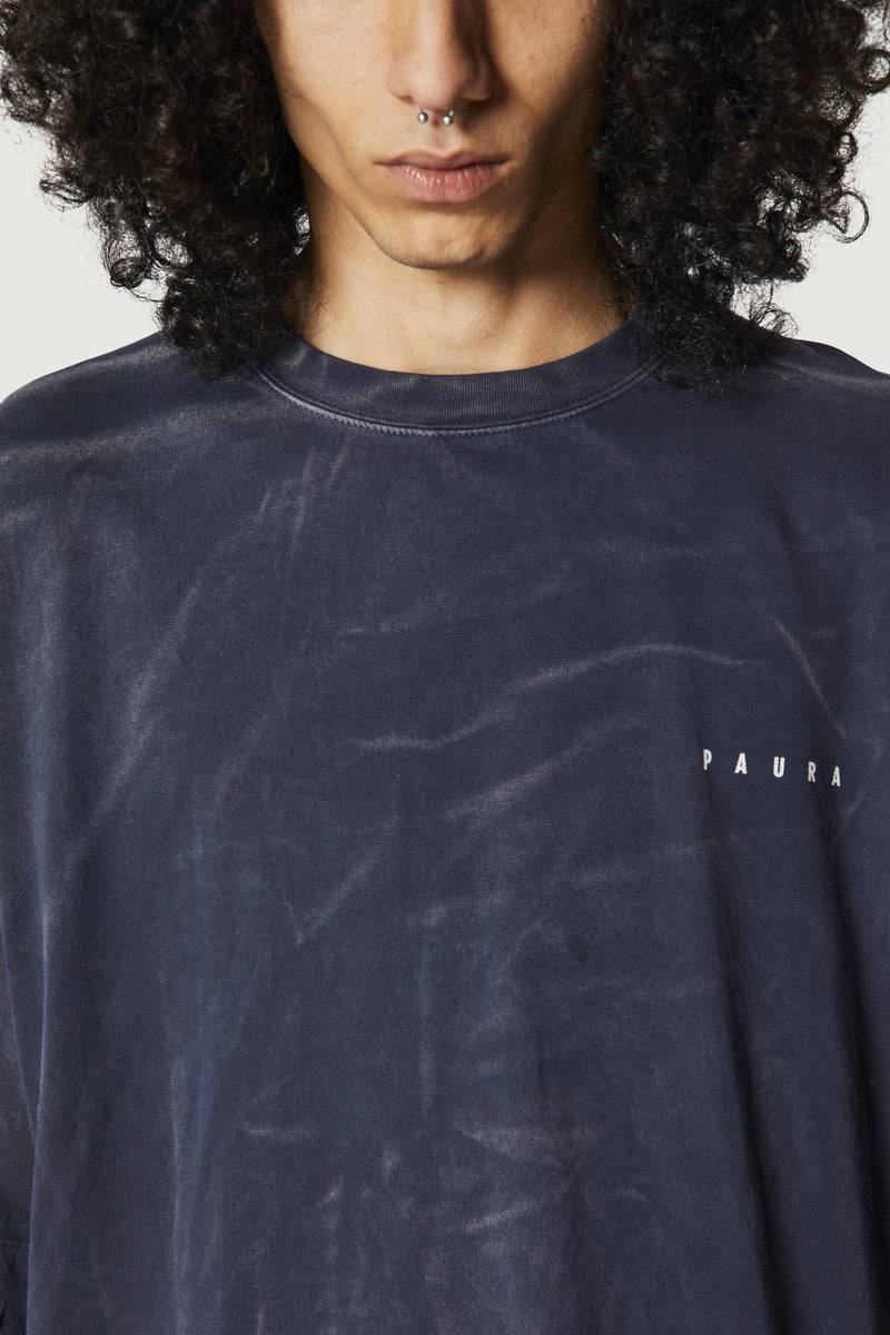Paura SAID OVERSIZED T-SHIRT DARK BLUE Saldi
