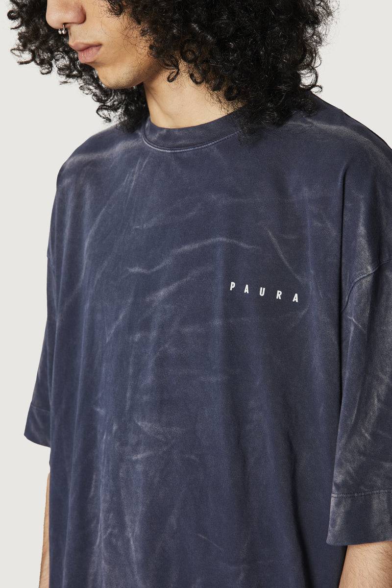 Paura SAID OVERSIZED T-SHIRT DARK BLUE Saldi