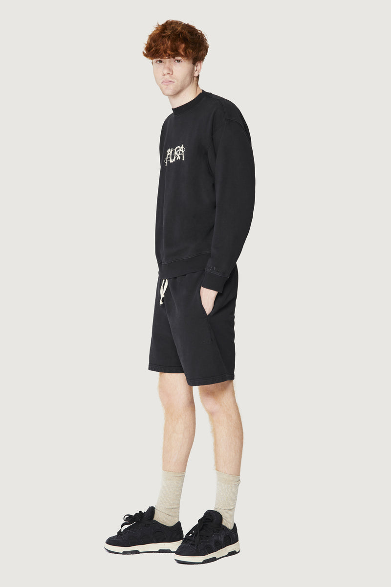 Paura SAMUEL CREWNECK SWEATSHIRT COSMIC LOGO BLACK Negozio