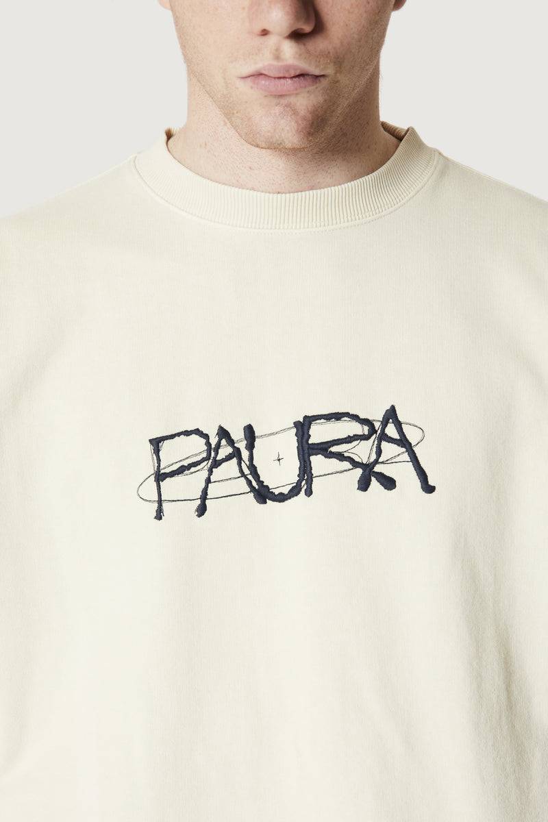 Paura SAMUEL CREWNECK SWEATSHIRT COSMIC LOGO OFF-WHITE Vendita Economica