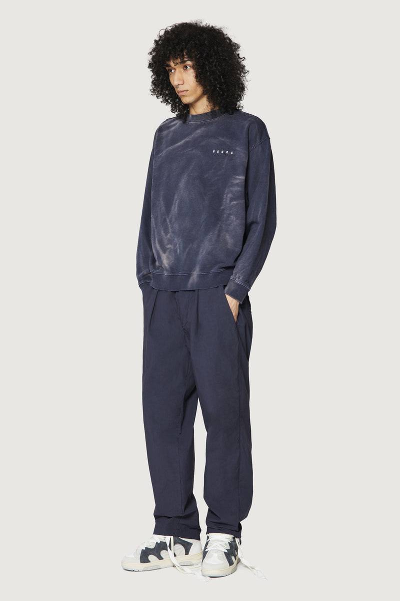 Paura SAMUEL CREWNECK SWEATSHIRT DARK BLUE Saldi Di Fabbrica