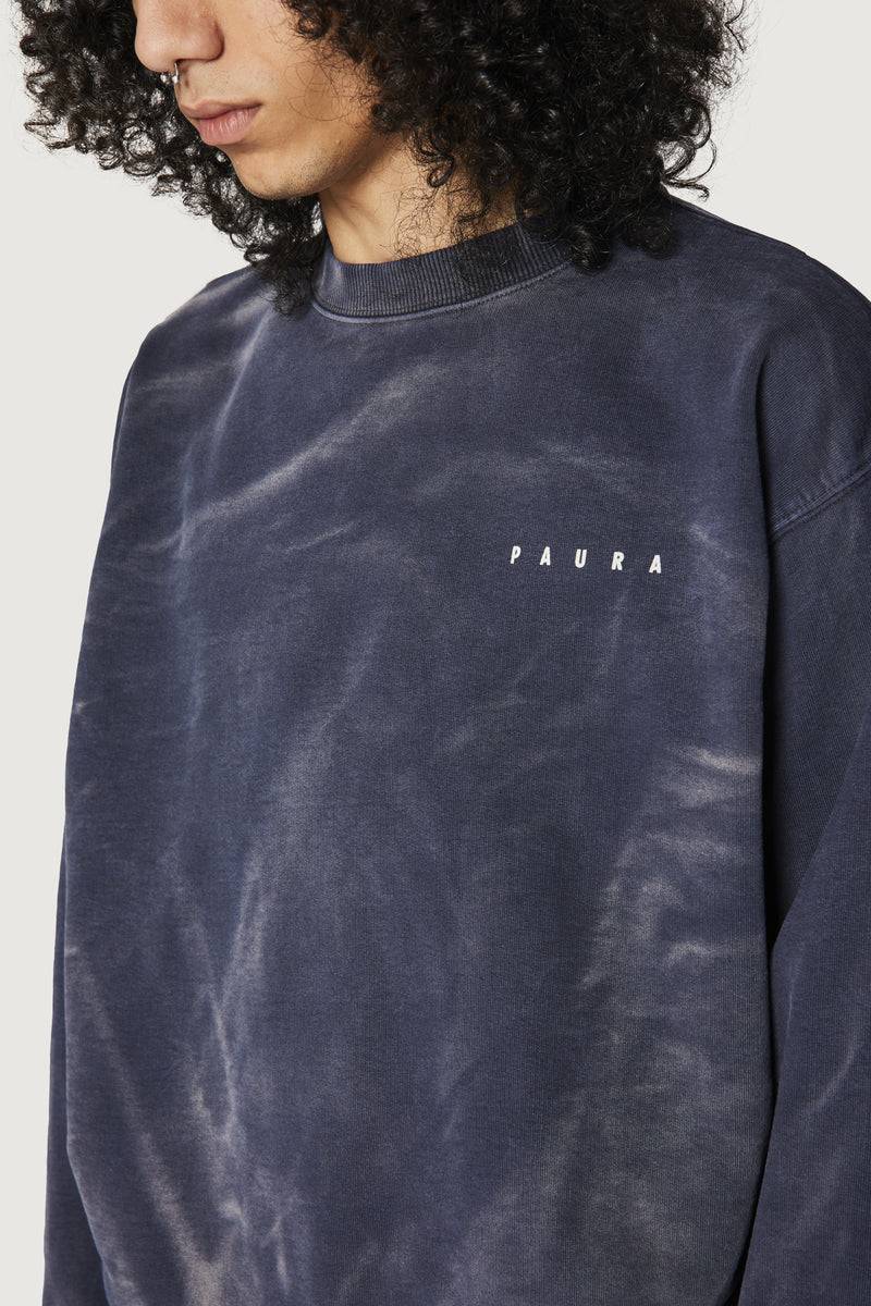 Paura SAMUEL CREWNECK SWEATSHIRT DARK BLUE Saldi Di Fabbrica