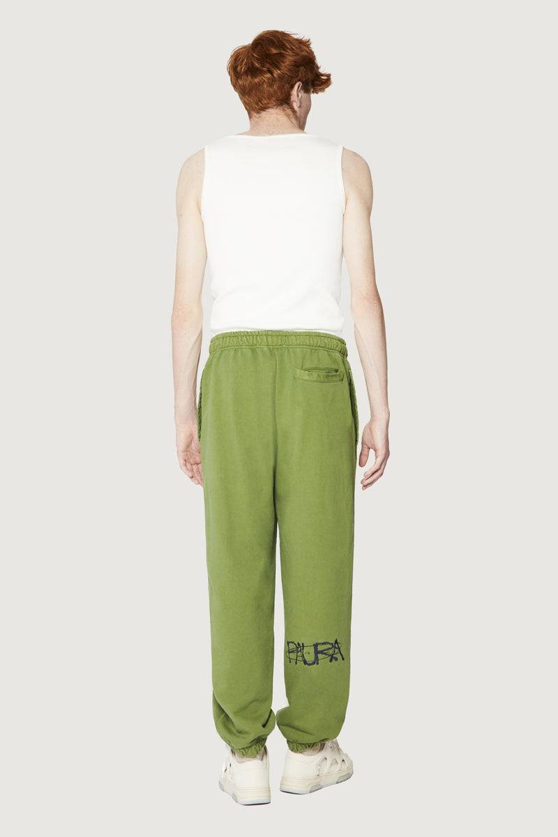 Paura RASHA SWEATPANTS COSMIC LOGO GREEN Consegna Veloce