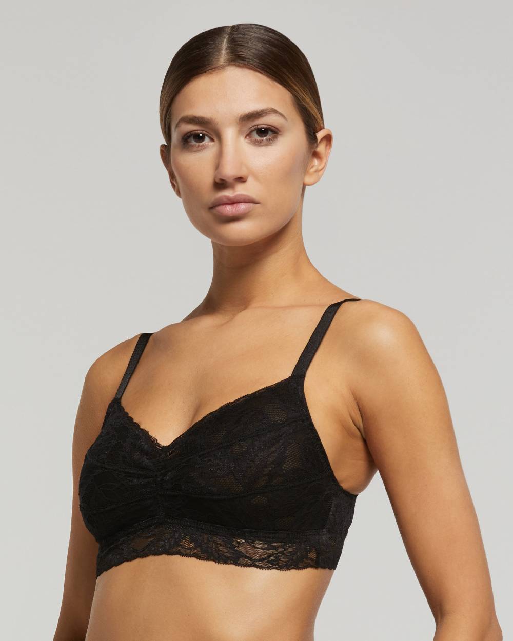 Pompea Set Completo coordinato Intimo Pizzo (Nero) Convenienza