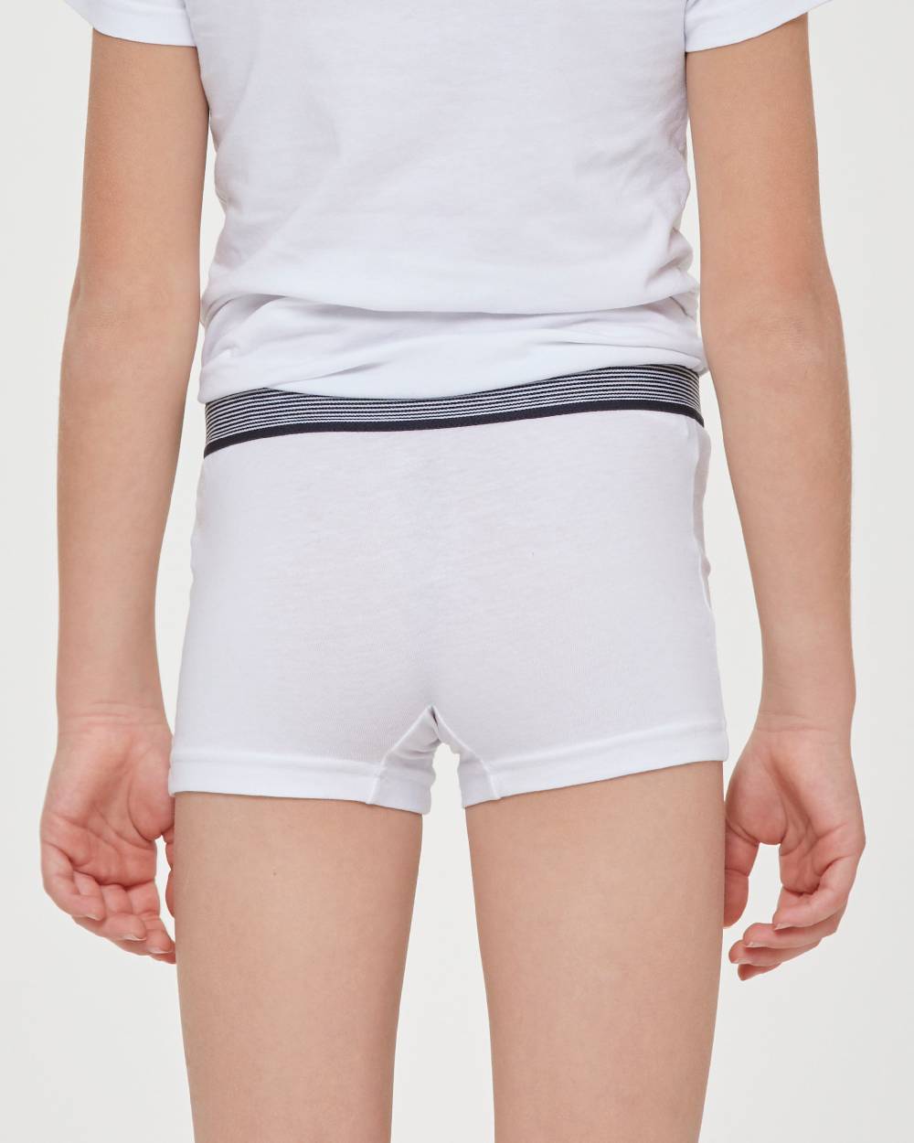 Pompea Boxer bimbo in cotone organico con elastico a righe Economico