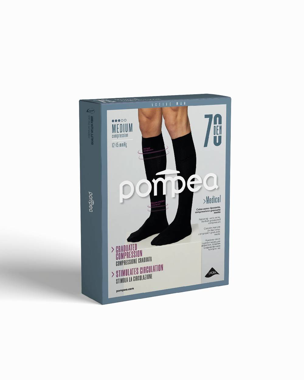 Pompea Calza 70 denari riposante con compressione graduata media Saldi